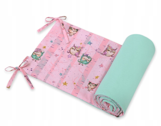 Chránič do detskej postielky - Universal COT Protector - Pink Owls