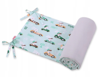 Chránič do detskej postielky - Universal COT Protector - Mint Bunnies