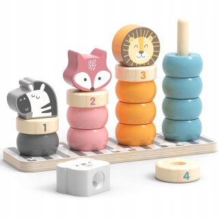 Viga Polarb drevené Vzdelávacie Puzzle Zoo