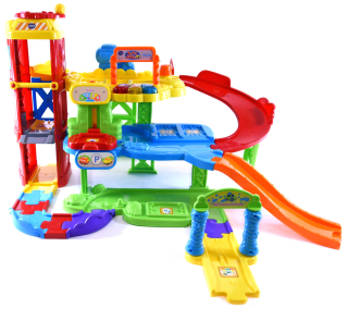 VTECH TUT TUT autíčka GARAGE MEETING TOR + hračka + LIFT