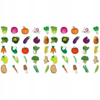 Detské závesy - Vegetable Stickers PC Scrapbooking 200 listov