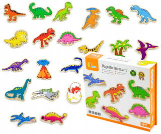 Magnetky - Viga 50289 magnety dinosaurov figúrky pre chladničku