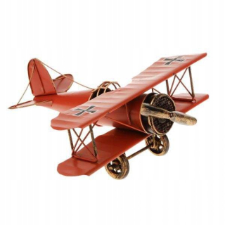 Vintage metal model dvojplošníku lietadlo