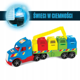 WADER 36320 MAGIC TRUCK ŚMIECIARKA svietia v tme