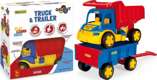 Brodivých vtákov Giant Truck sklápač s prívesom Auto 65100