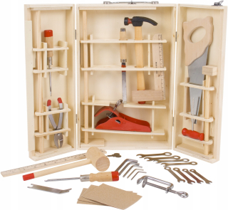 Workshop box s drevenými nástrojmi 28 ks.