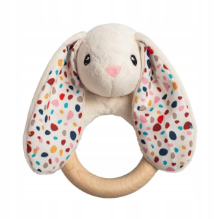 WHISBEAR Eco drevené teether RABBIT CREAM