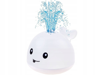 Whale Skrinka Hračka pre kúpele LED BIELO