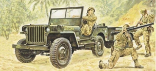 Willis MB Jeep s prívesom