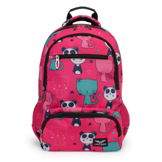 Školský batoh - Batoh Wings School + Pink Panda Panda Cascil Case