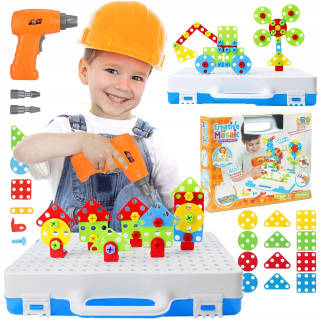Vŕtačka skrutkovač 3D stavebnice Puzzle