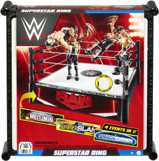 Postavička - WWE Superstar Ring 4W1 pre figuríny SAW Smack Down