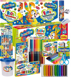 Barmanská súprava - Bambino School Layette xxl Paint Crayons Set