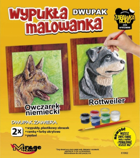 Farbenie konvexné dvojité balenie PSI nemeckého ovčiaka-ro