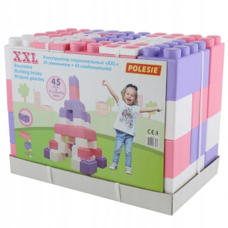 Stavebnica - Brodivých vtákov Blocks XXL 45 prvkov + 45 konektory