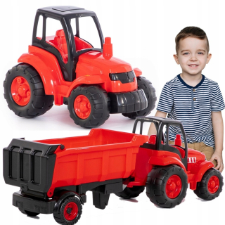 Brodivých vtákov Polesie Traktor Majster s prívesom náves
