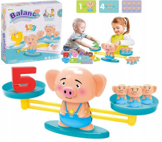 Stupnica vyváženie hmotnosti počítanie prasiatko learning
