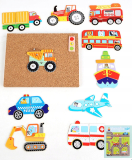 Punch Cork Náhrdelník Puzzle Car VOZIDLO