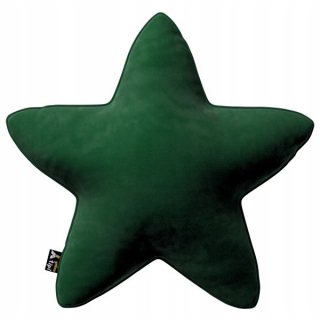 Detský dekoračný vankúš - Lucky Star Velor vankúš - fľaša zelená