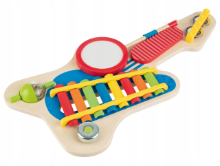 Multifunkčná drevená gitara 6in1 pre deti