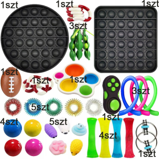 Extrudované hračky Anti-Stres Kit X32