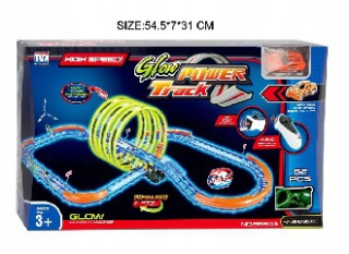 Závodná dráha žiariaca v tme Loops Car