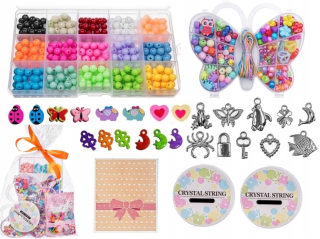 XL SET TO ROBÍ náramky korálikov BUTTERFLY