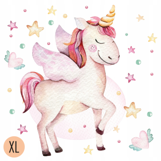 Samolepky do detskej izby - Nálepky na stenu XL Unicorn 100x100 cm
