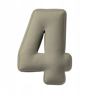 Detský dekoračný vankúš - Vankúš Yellowtipi Number 4 Dark Beige