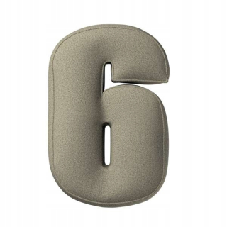 Detský dekoračný vankúš - Vankúš Yellowtipi Number 6 Dark Beige