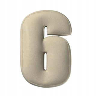Detský dekoračný vankúš - Vankúš Yellowtipi Number 6 Svetelná béža