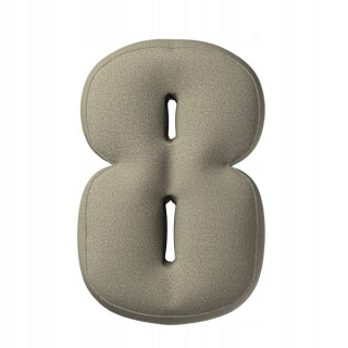 Detský dekoračný vankúš - Vankúš Yellowtipi Number 8 Dark Beige