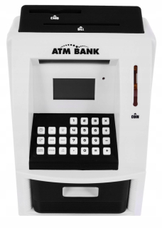 Pokladnička pre deti - HRAČKOVÝ ATM, veľký trezor, POĽSKÉ OZNAČENIA