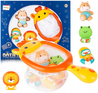 Vaňové hračky vane 4 zloty sita Set