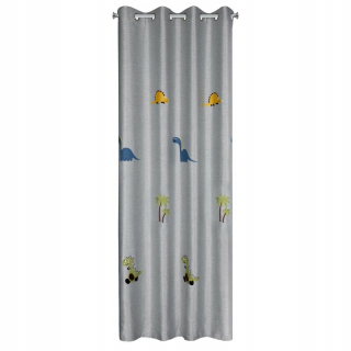 Detské závesy - Dino Curtain 140x250 Silver Eurofirany
