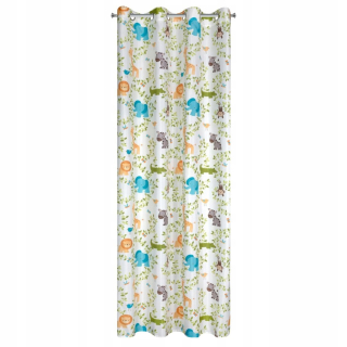 Detské závesy - Ready Curtain Eurofirany Jungle 140x250 cm biela