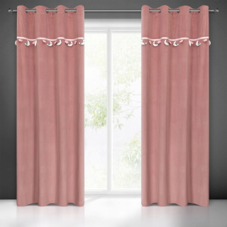 Detské závesy - Moon Ready Curtain 1 140x250 cm tmavo ružová