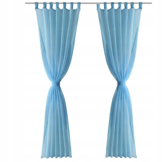 Detské závesy - Ikea Hannalill Curtains Semi -Transparent Navy Blue
