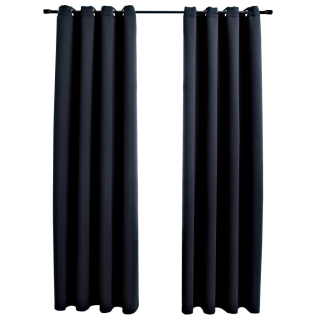 Detské závesy - Čierna výpadková opona 2 PCS 140x245 cm kolesá
