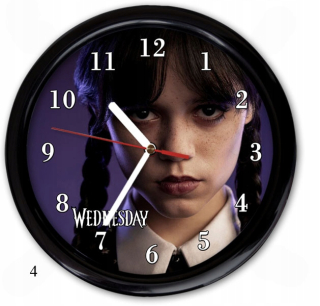 Hodiny do detskej izby - Streda Addams Nevermore Jenna Wall Clock