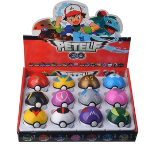 Pokemon -  Sada 12 Pokeball Pokeball + Figuríny Pokemon Box