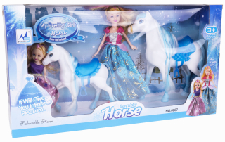 Frozen Elsa - Sada 2 kone a 2 Dolls Princess Frozen