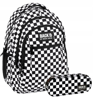 Školský batoh - Sada 2 El. Záložný záložný batoh 26l šachovnica