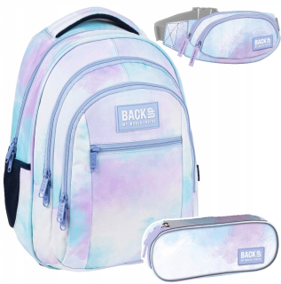 Školský batoh - Sada 3 El. Pastel s batohom ceruzkou 26 L Pastel