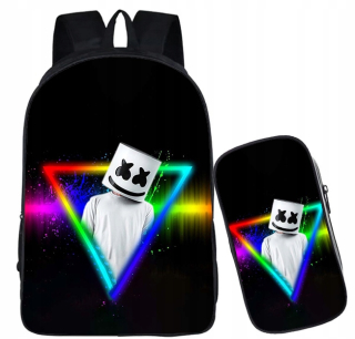 Školská taška - batoh, set, zostava - 3D nastaviť batoh Fortnite DJ Marshmello ceruzky