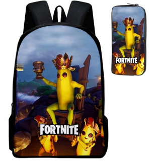 Školská taška - batoh, set, zostava - 3D batoh SET FORTNITE Pely ceruzkou