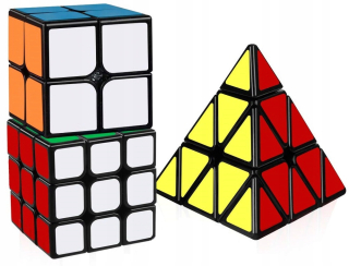 KIT 3v1 CUBE 2x2x2 3x3x3 Pyraminx PYRAMIDA