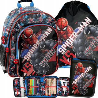 Školská taška - batoh, set, zostava - Sada 3in1 Bathpack Spiderman Venom Paso