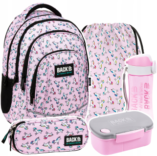 Školská taška - batoh, set, zostava - SADA 5EL ZÁLOHOVANIE ZÁLOHOVANIE UNICORNS UNICORN PASTEL