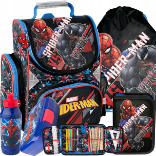Aktovka - Sada 5W1 školskej tašky Spiderman Venom Paso